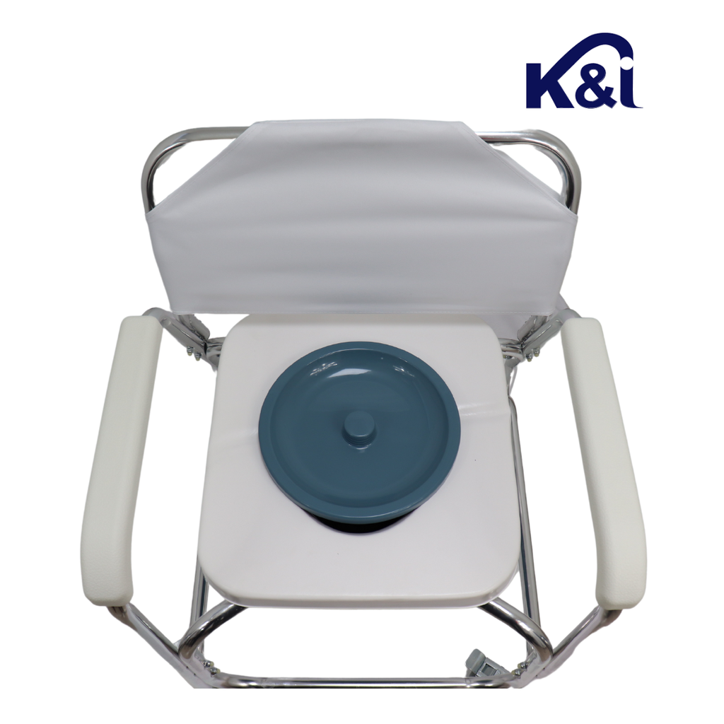 Silla de baño con inodoro y ruedas. KI