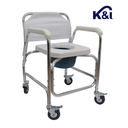 Silla de baño con inodoro y ruedas. KI
