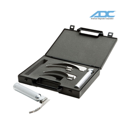 [4079] Laringoscopio standard, set 2 mangos, 4 hojas macintosh #1 #2 #3 #4, ADC